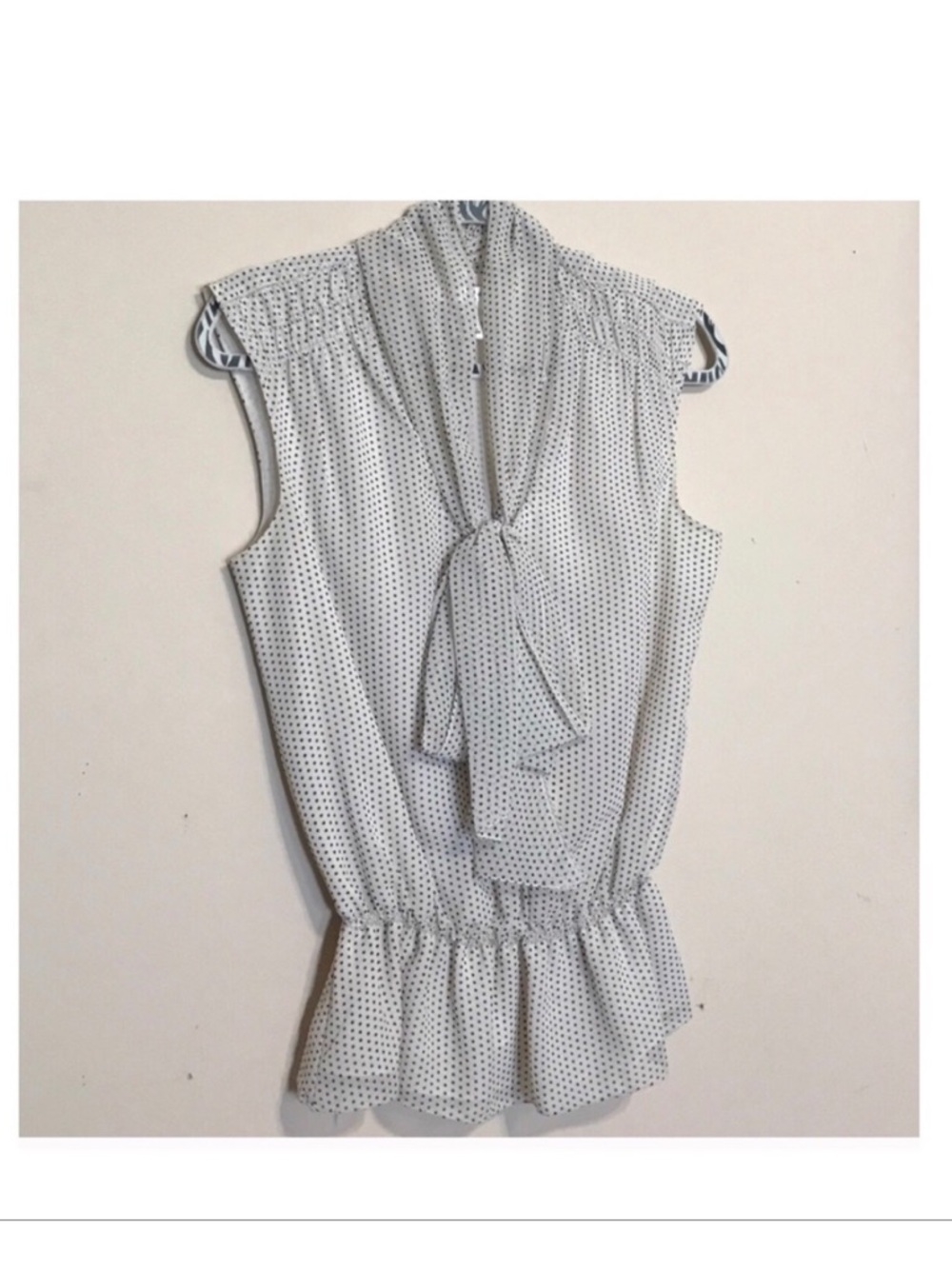 Max Studio sleeveless polka dot blouse